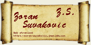 Zoran Šuvaković vizit kartica